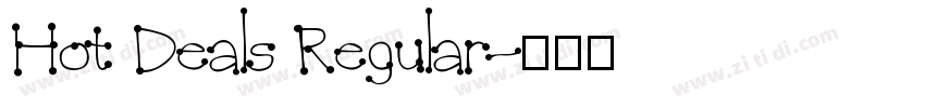 Hot Deals Regular字体转换